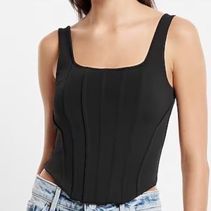 Express Body Contour High Compression Corset Cropped Tank Size Large